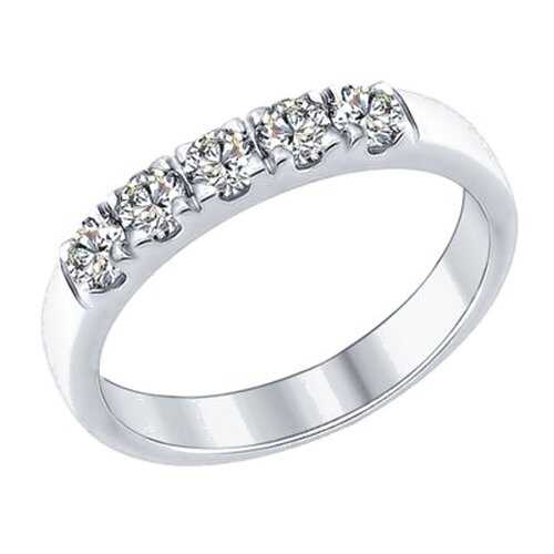 Кольцо женское SOKOLOV из серебра со Swarovski Zirconia 89010061 р.17.5 в Адамас