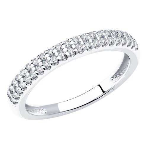 Серебряное кольцо женское с дорожкой фианитов SOKOLOV 94011536 р.18 в Адамас
