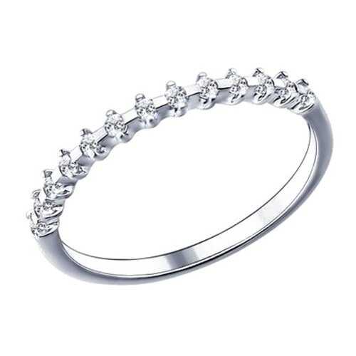 Тонкое кольцо женское SOKOLOV из серебра с фианитами 94011488 р.17.5 в Адамас