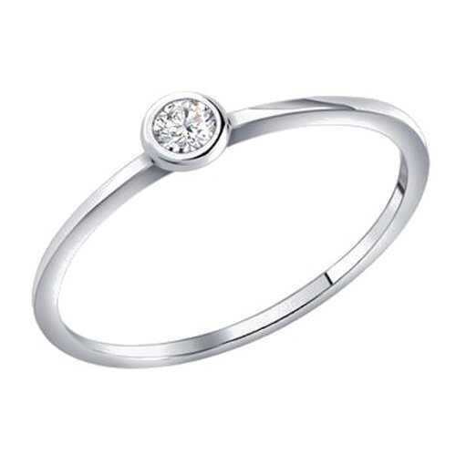 Помолвочное кольцо женское SOKOLOV из серебра c фианитом 94010630 р.14.5 в Адамас