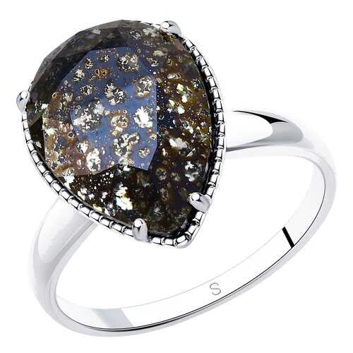 Кольцо женское SOKOLOV из серебра с кристаллом Swarovski 94012037 р.19.5 в Адамас