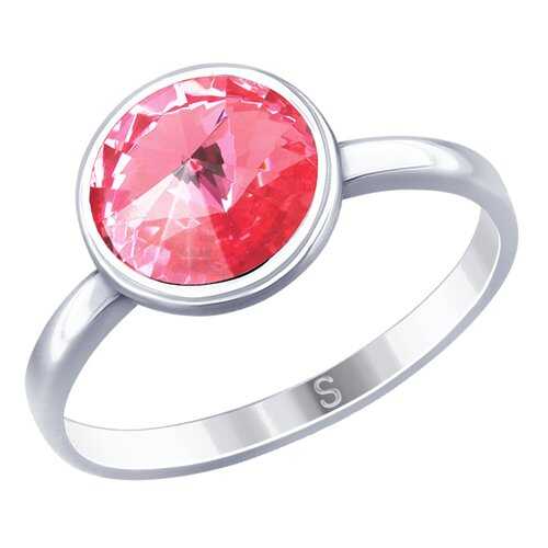 Кольцо женское SOKOLOV из серебра с кристаллом Swarovski 94012601 р.20.5 в Адамас
