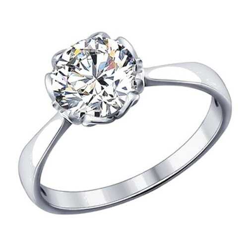 Кольцо женское SOKOLOV из серебра со Swarovski Zirconia 89010034 р.17 в Адамас