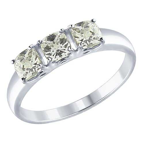 Кольцо женское SOKOLOV из серебра со Swarovski Zirconia 89010063 р.18.5 в Адамас