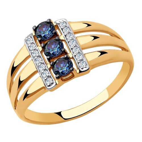 Кольцо женское SOKOLOV из золота с Swarovski Zirconia 81010449 р.17 в Адамас