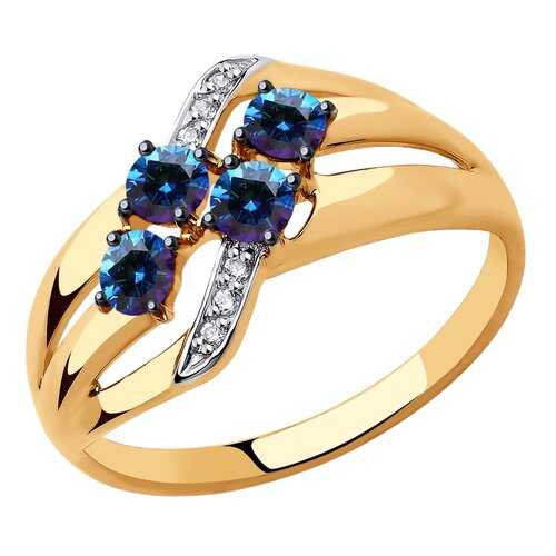 Кольцо женское SOKOLOV из золота с Swarovski Zirconia 81010450 р.16.5 в Адамас