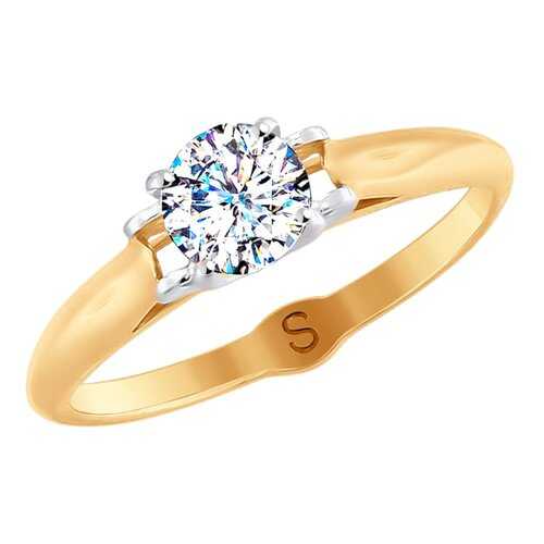 Кольцо женское SOKOLOV из золота со Swarovski Zirconia 81010387 р.17 в Адамас