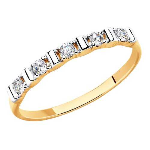 Кольцо женское SOKOLOV из золота со Swarovski Zirconia 81010415 р.15.5 в Адамас