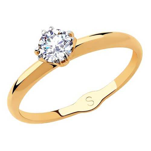 Кольцо женское SOKOLOV из золота со Swarovski Zirconia 81010435 р.17.5 в Адамас