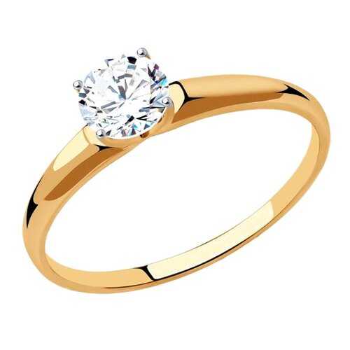 Кольцо женское SOKOLOV из золота со Swarovski Zirconia 81010438 р.16.5 в Адамас