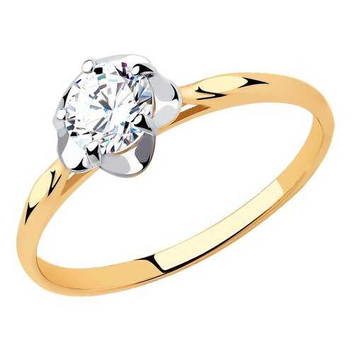 Кольцо женское SOKOLOV из золота со Swarovski Zirconia 81010453 р.17.5 в Адамас