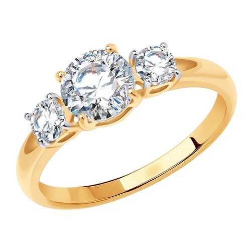 Помолвочное кольцо женское со Swarovski Zirconia SOKOLOV 81010186 р.16.5 в Адамас