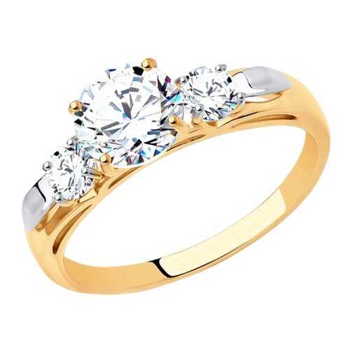 Помолвочное кольцо женское SOKOLOV из золота со Swarovski Zirconia 81010194 р.16.5 в Адамас