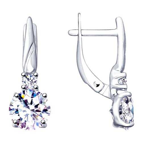 Серьги SOKOLOV из серебра со Swarovski Zirconia 89020108 в Адамас