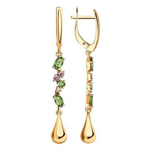 Серьги SOKOLOV из золота с фианитами Swarovski 81020490 в Адамас