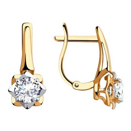 Серьги SOKOLOV из золота со Swarovski Zirconia 81020456 в Адамас