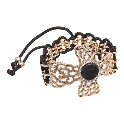 Браслет женский Asavi Jewel BR502128 золотистый/черный в Адамас