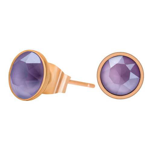 Пусеты женские Fiore Luna SWE298.10 фиолетовые/золотистые в Адамас