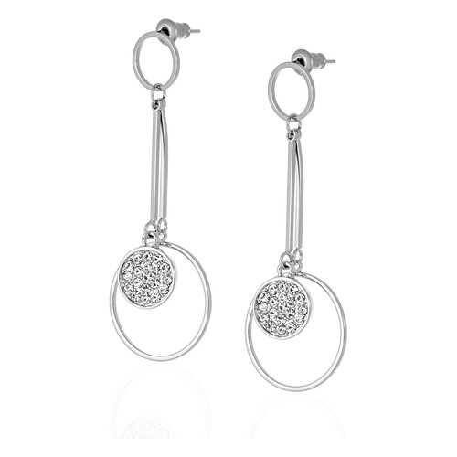 Серьги Lattrice 221155440 серебристые в Адамас