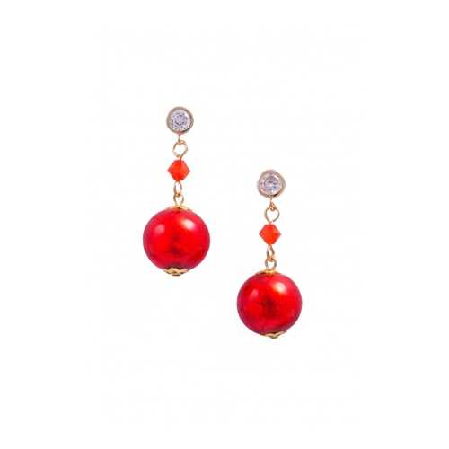 Серьги Perla Appeso Oro 09030633 красные в Адамас