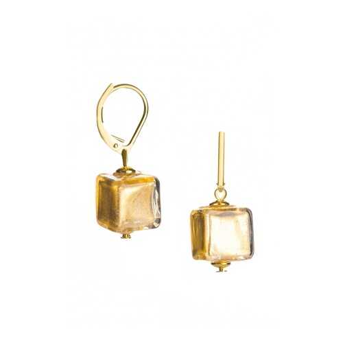 Серьги Perla Cubo 09030366 золотистые в Адамас