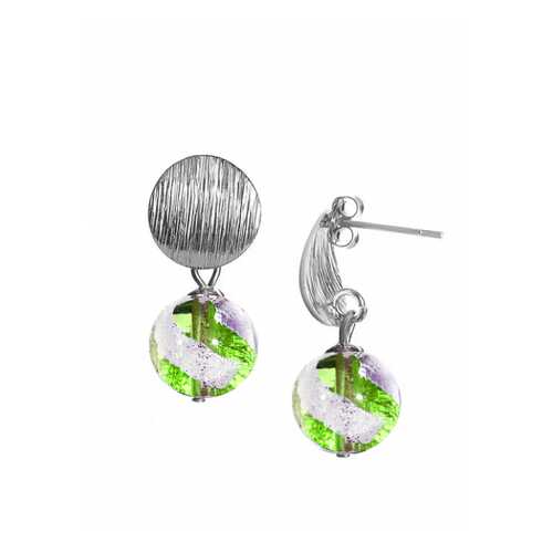 Серьги Perla Metallo Rotondo 09030615 салатовые в Адамас