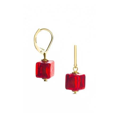 Серьги Perla Piccolo Cubo 09030266 красные в Адамас