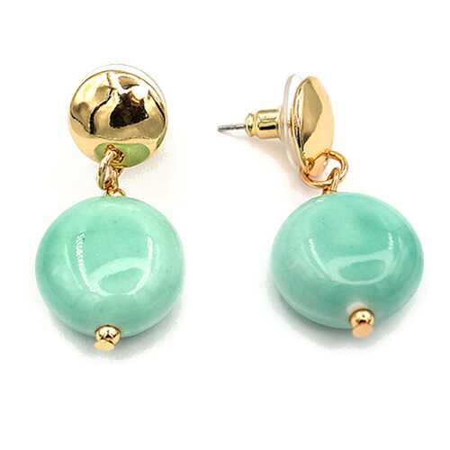 Серьги женские Fiore Luna LE1652-2.16 зеленые/золотистые в Адамас