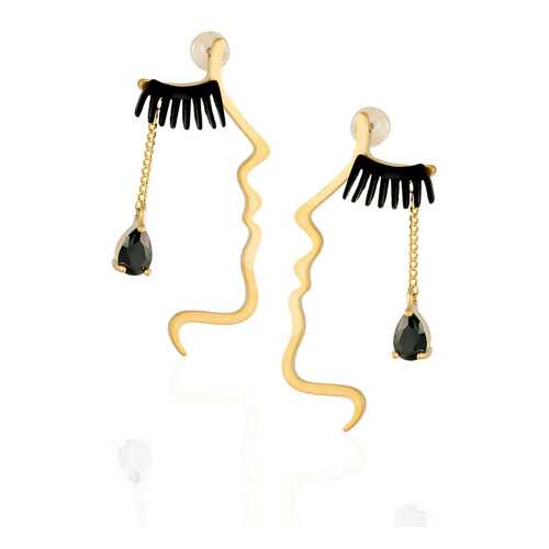 Серьги женские Lattrice 221155477 золотистые в Адамас